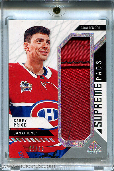 Carey Price 2018-19 SP Game Used Supreme Leg Pads #PA-CP /15