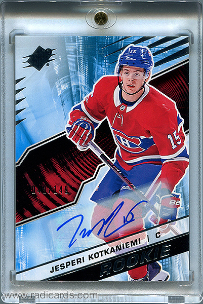 Jesperi Kotkaniemi 2018-19 SPx Rookies #R-JK Autographs /149