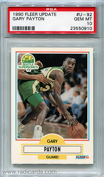 Gary Payton 1990-91 Fleer Update #U-92 PSA 10